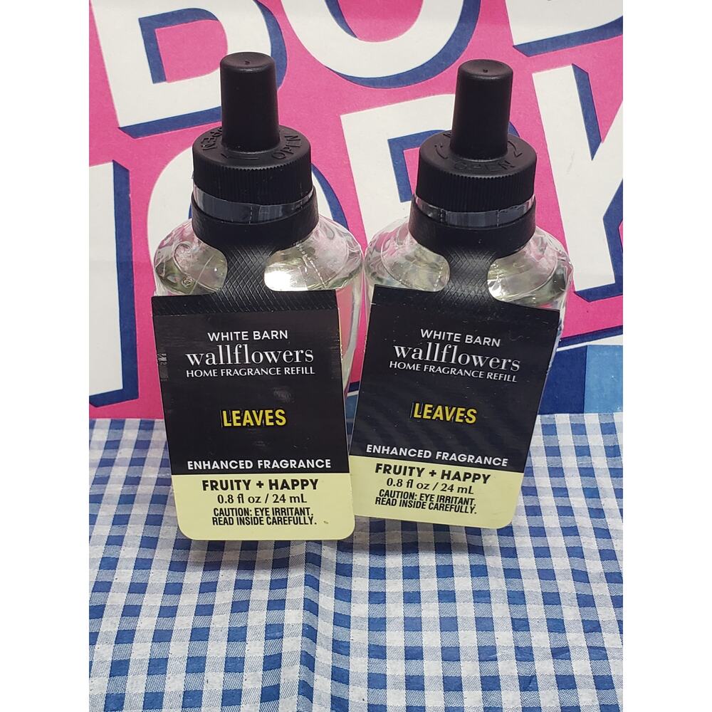 BBW Leaves Enhanced FRUITY & HAPPY Wallflower Fragrance Refill | Set of 2
